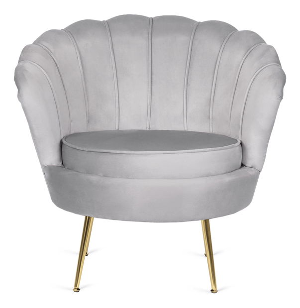 Kreslo Guarida (sivá) (s taburetkou)