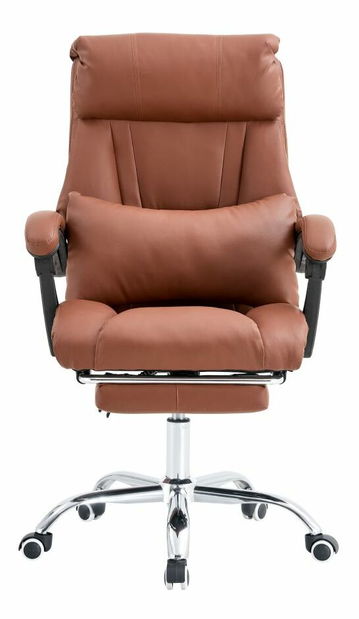 Kancelárske kreslo s podnožou CARTON (hnedá) *výpredaj