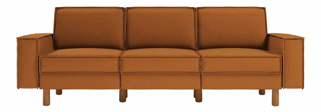 Pohovka trojsedačka Spary E (karamelová + orech)