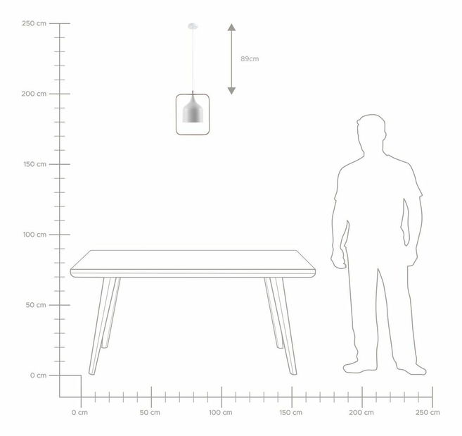 Závesná lampa Marlone (biela)