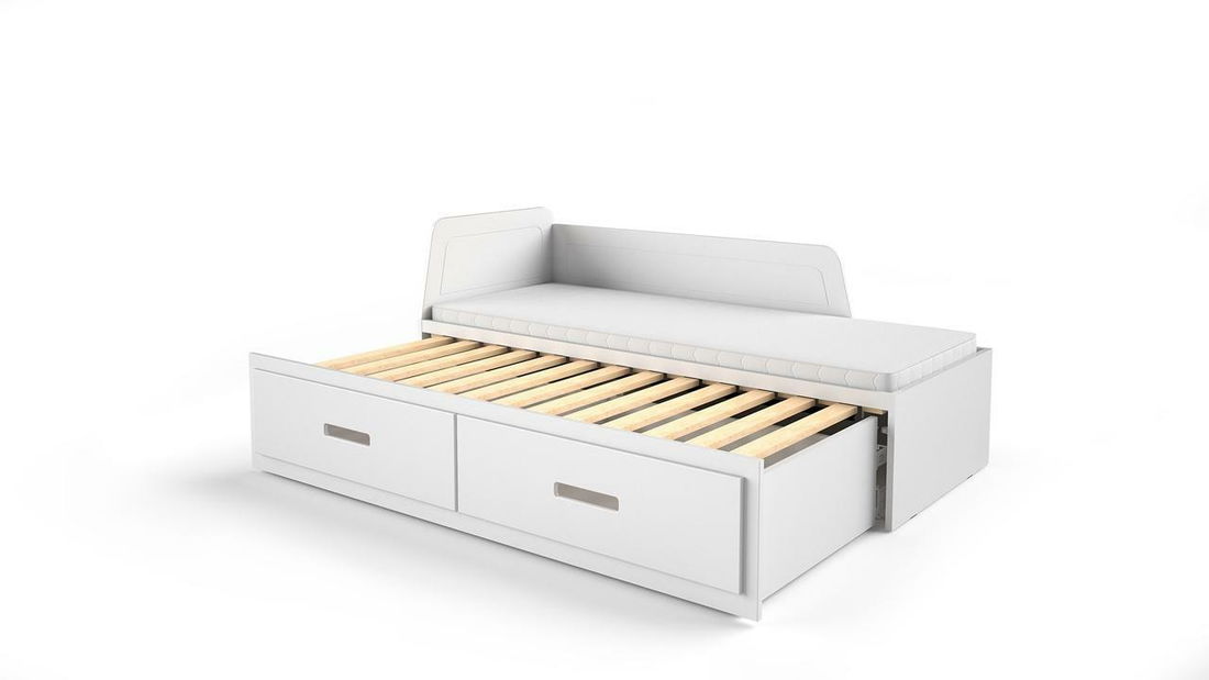 Rozkladacia postel Moana (biela) (bez matraca)