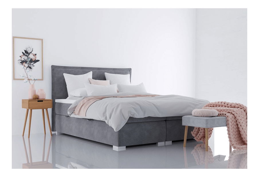 Bračni krevet Boxspring 180 cm Mosella (s madracima)