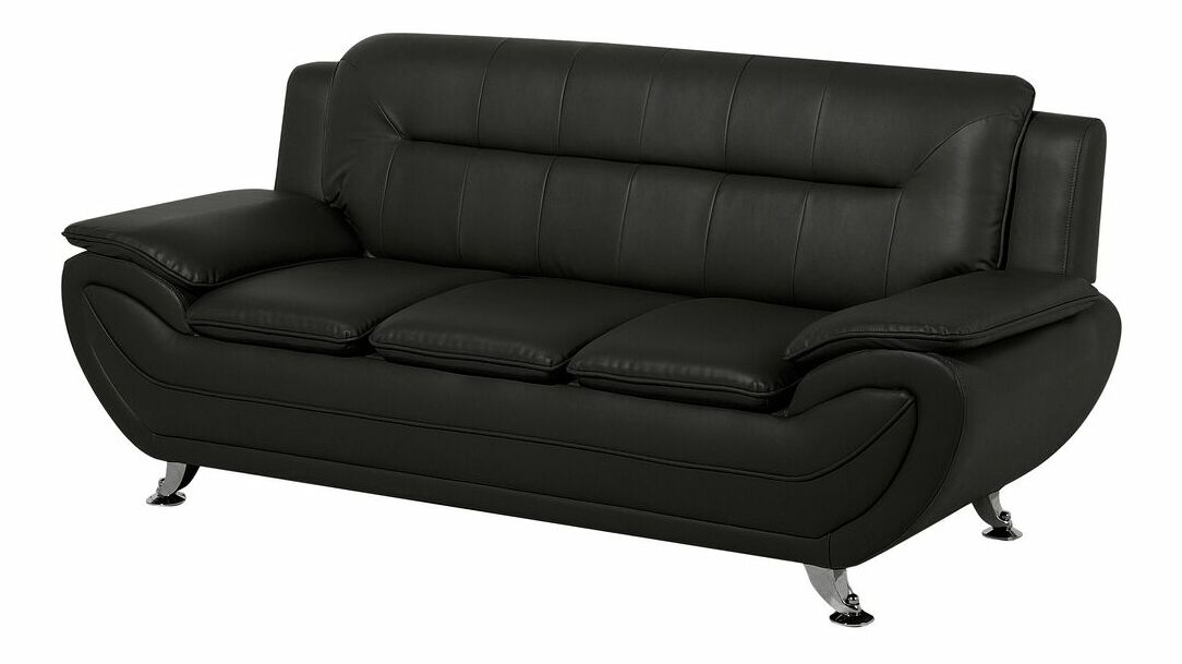 Sedacia súprava 3+2+1 Leiza (čierna)