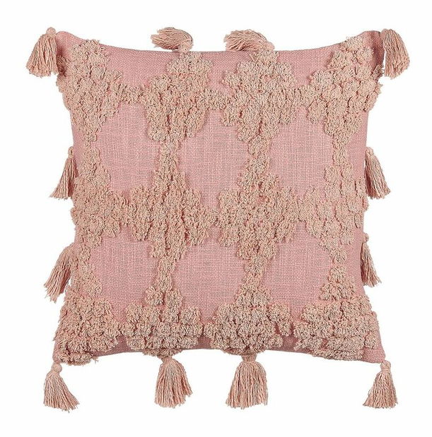 Sada 2 ozdobných vankúšov 45 x 45 cm Toren (ružová)