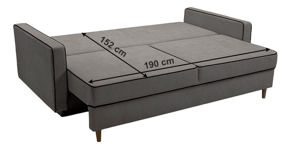 Pohovka trojsedačka Banuga (sivá + čierna)