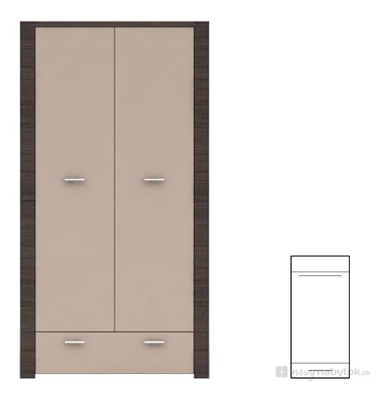 Šatníková skriňa BRW Raflo SZF2D1S/19/10