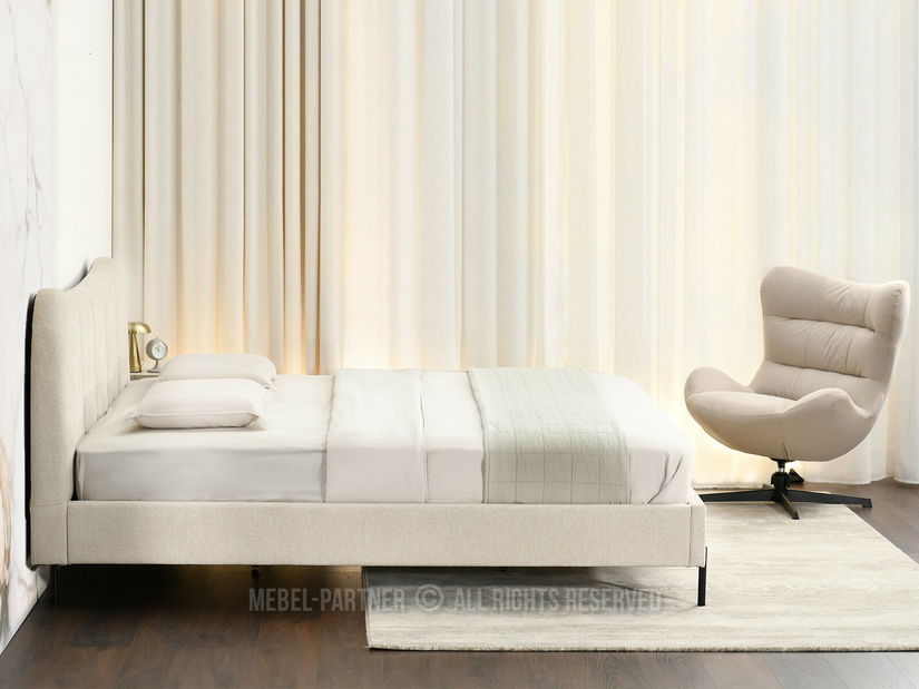 Bračni krevet 160 cm Golpe 160 (krem + crna)