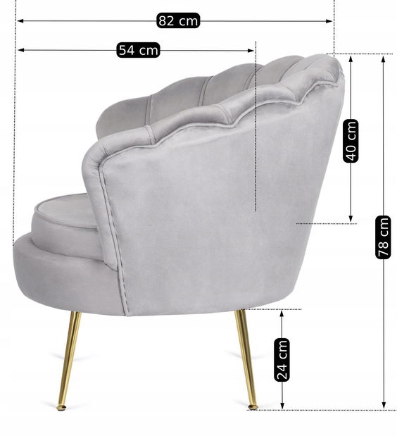 Kreslo Acuerdo (sivá) 