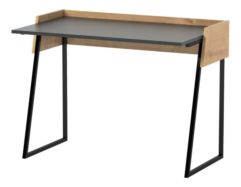 Písací stôl Lobiba 2 (antracit + dub) 