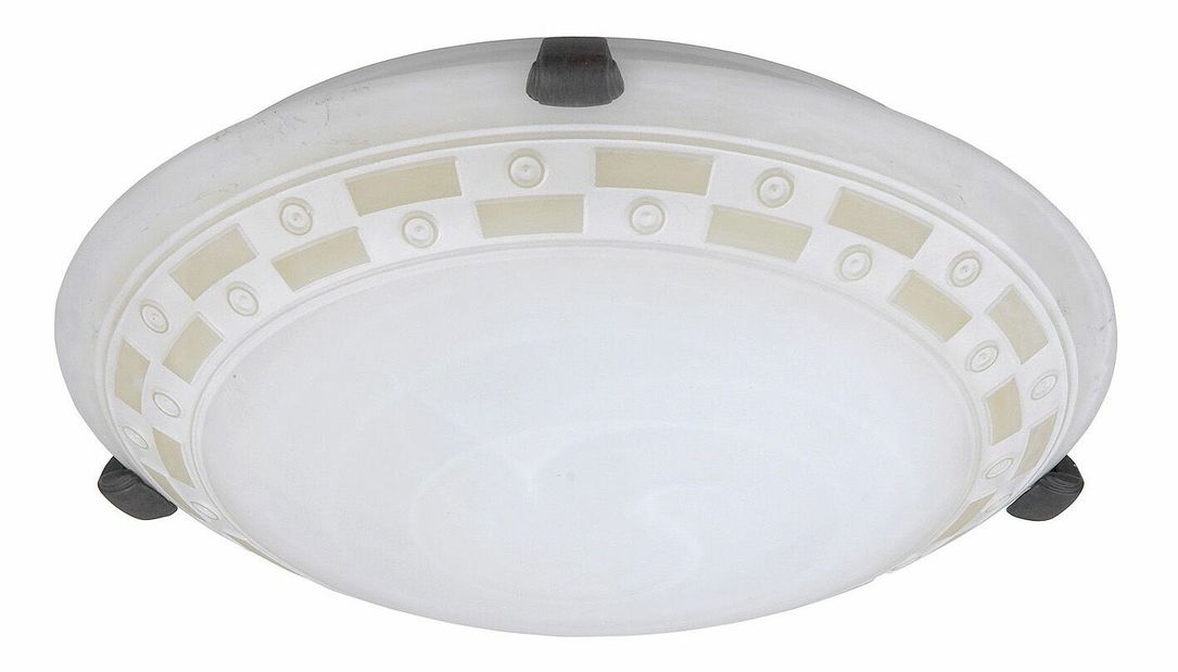 Stropné svietidlo Tom 3483 (vzorované ryžové kamenné sklo + bronzové úchytky)