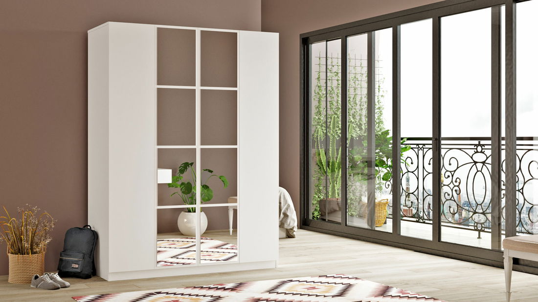 Šatníková skriňa Himi 2 (biela) *výpredaj