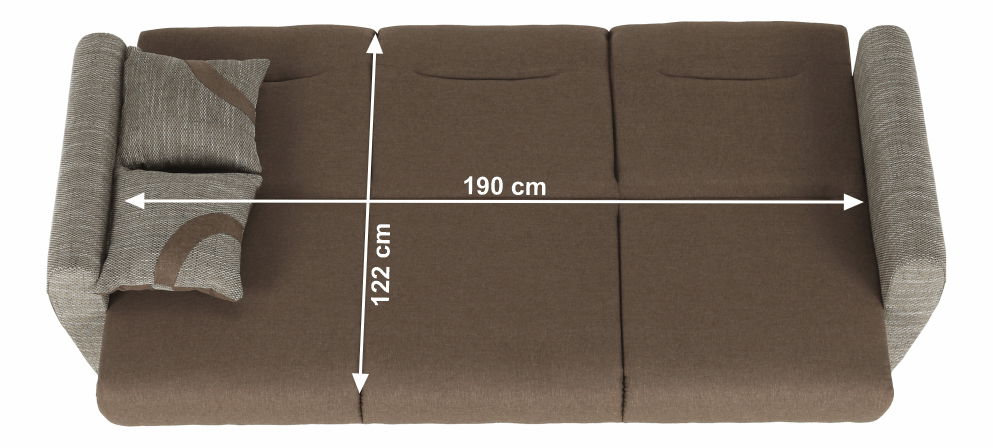 Háromszemélyes kanapé Miriel barna