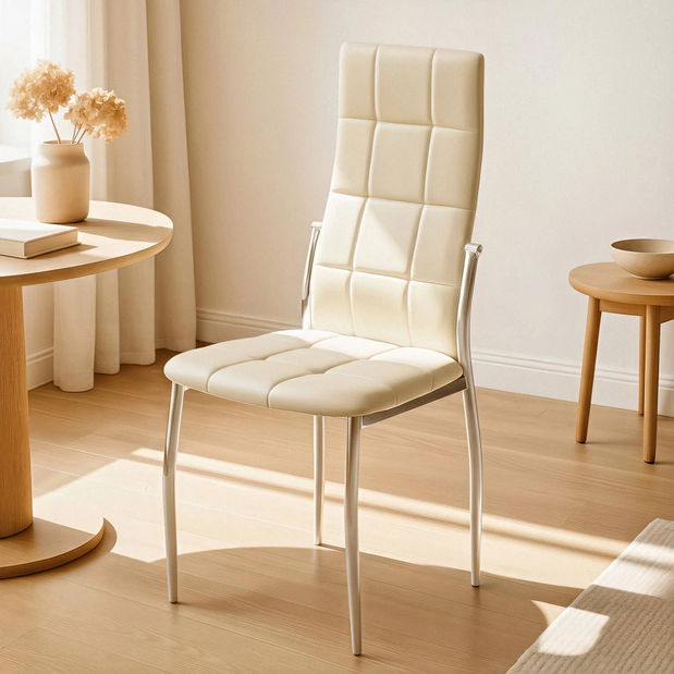 Étkezőszék Marinaleda (bézs öko-bőr) 