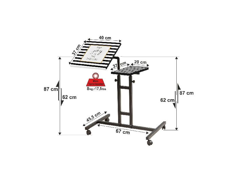 Suport Laptop Pobenu 4 (alb + negru) 