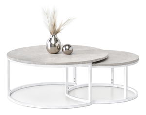 Konferenčný stolík Kolja Zest Xl (sivá + biela)