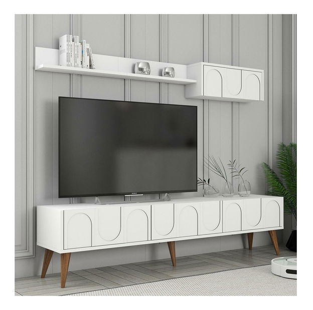 Mobilier living Bipemu 4 (alb + nuc)