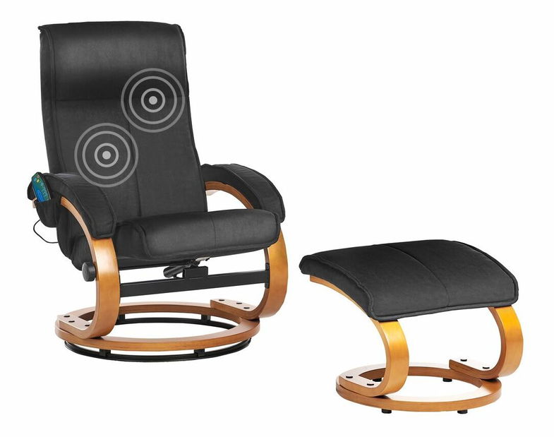 Masszázsfotel HEROND (műbőr) (fekete)