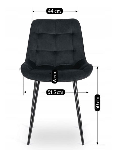 Scaun sufragerie Clavar (negru) 