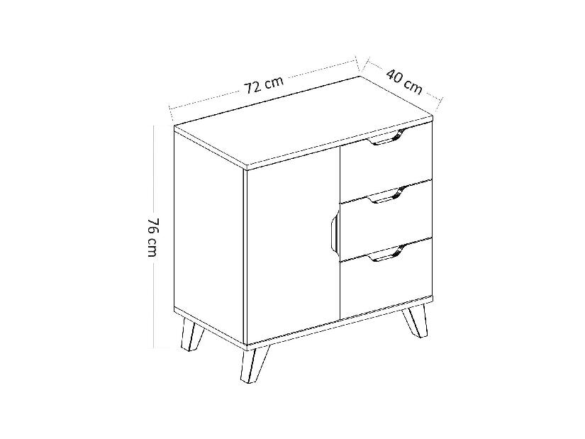 Komoda Venezia 3+1 (bijela)