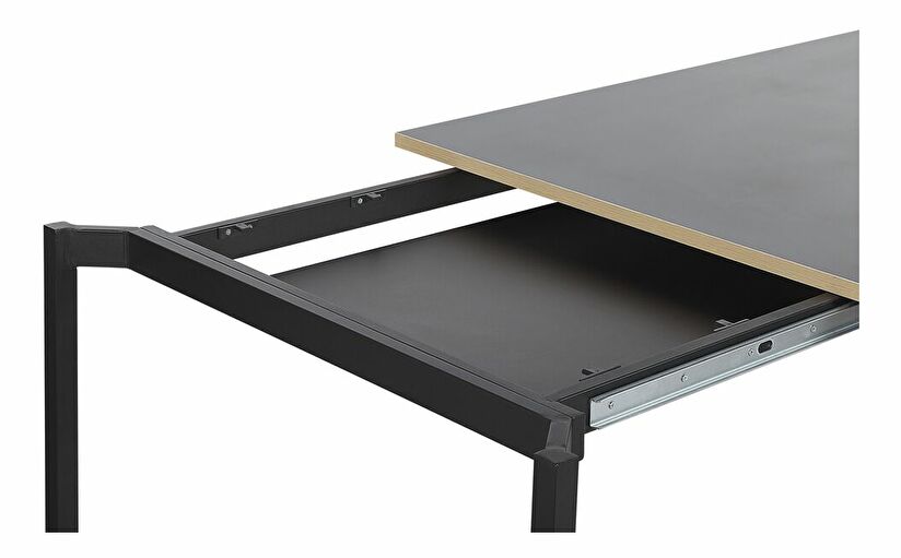 Jedálenský rozkladací stôl 140-190x90 cm Avenera (čierna)