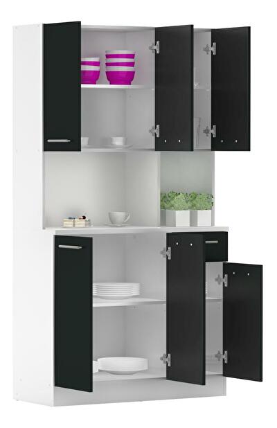 Kuchynský kút Palermo NEW (biela + čierna)