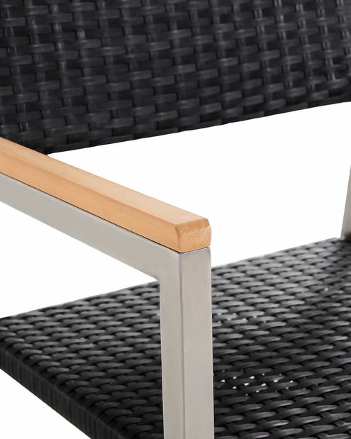 Set 6ks. stoličiek Grosso (čierna) (ratan)