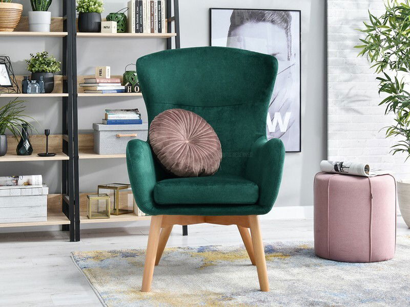 Fotel Leto (zöld + fekete)