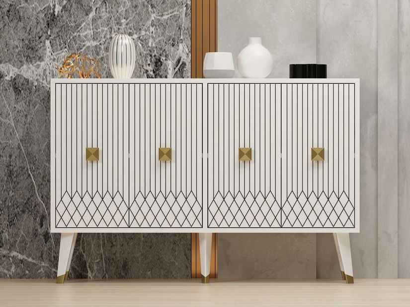 Ormarić Pepolo (bijela + zlatna)