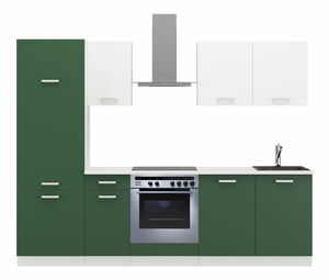 Mobilier bucătărie 260 cm Tonislav Labrador alb 260 (verde + alb)