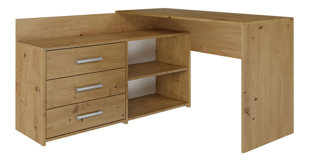 Rohový pc stolík Debio 1 (dub artisan)