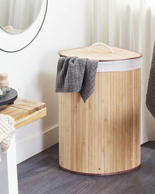 Szennyestartó Matza (világos fa)