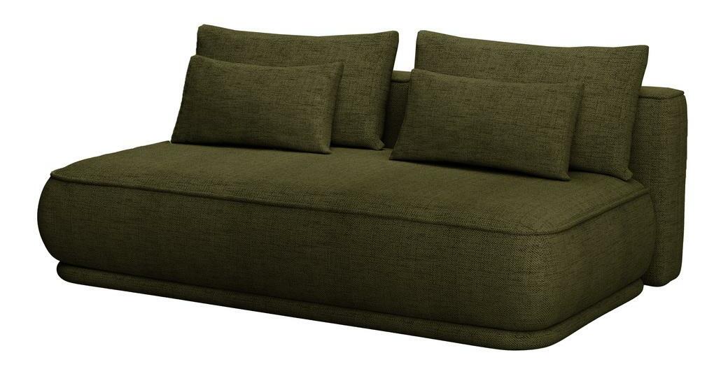 Háromszemélyes kanapé Lesanna (oliva + fekete)