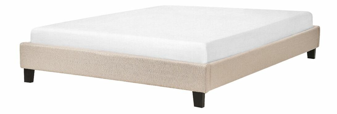 Bračni krevet 140 cm ROXENNE (s podnicom) (bež)