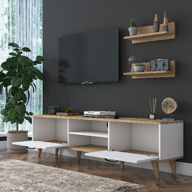 Mobilier living Martha 1043 (Alb + Nuc)