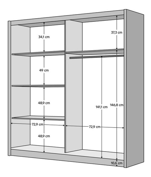Ormar Bogota 1 (crna + hrast artisan)