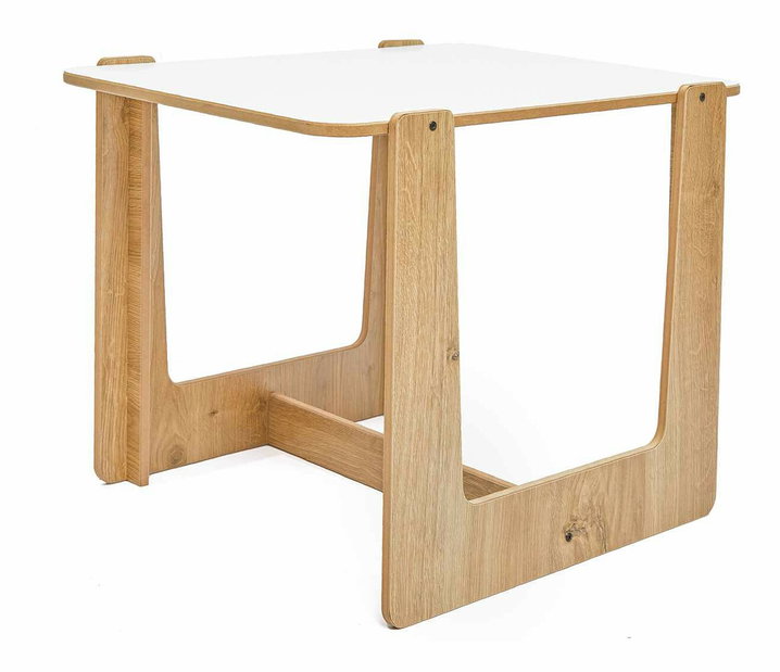 Set detský stolík a stolička Callie 2 (biela + naturálna)