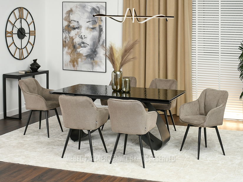 Stolička Bonita (béžová + čierna)