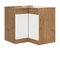 Dulap inferior de bucătărie, de colț DN 1F BB Velaga (alb lucios + stejar lancelot)