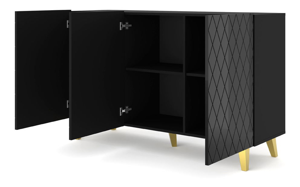 Skrinka Dintanna 145 (čierna + lesk čierny)