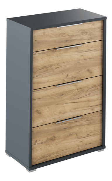 Comodă Hamila NEW TYP 22 (grafit + Stejar artisan)