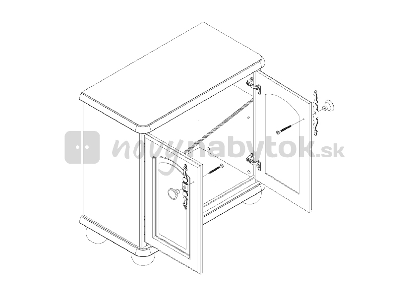 Skrinka BRW BAWARIA DKOM 2D