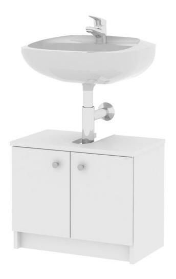 Dulap pentru baie sub lavoar Tarika Si02 2D (Alb) *vânzare stoc