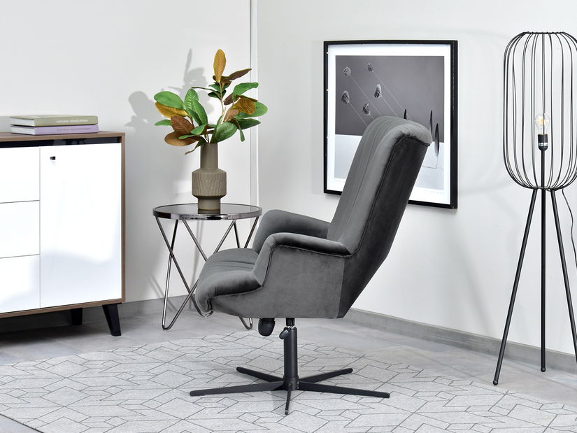 Relaxačné kreslo Elesenta (grafit + čierna)