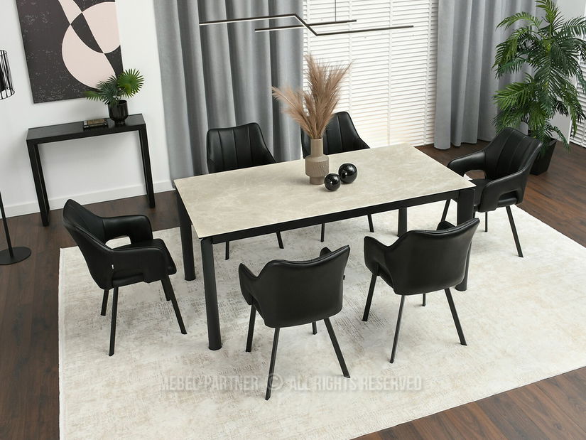 Scaun Carl (negru + auriu)