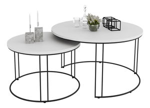 Set 2 ks. măsuțe cafea Essence (negru + alb)