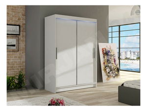 Dulap de haine Avela I (Alb) (iluminat LED rgb color)