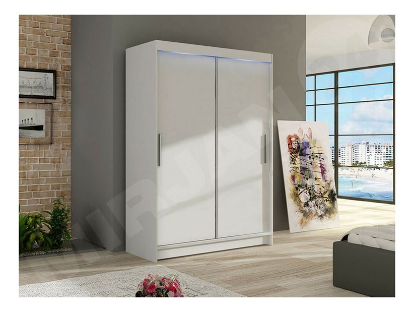 Ormar za garderobu Avela I (bijela) (led rasvjeta rgb šareno)