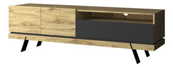 TV asztal Stacee (navarra tölgy + fekete)