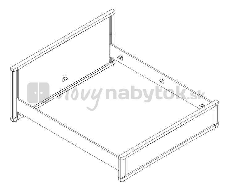 Manželská posteľ 140 cm Bogo BG/14/140