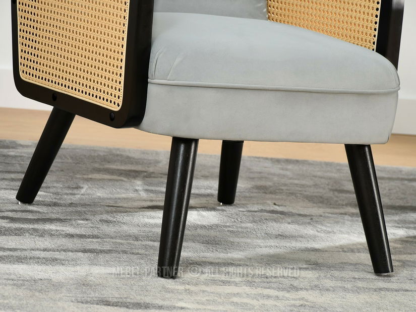 Kreslo Will (sivá + čierna)